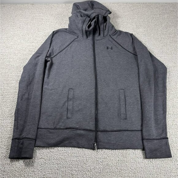 Under Armour French Terry Warm-Up Full Zip Jacket Grey Women’s Size Large - Picture 1 of 6